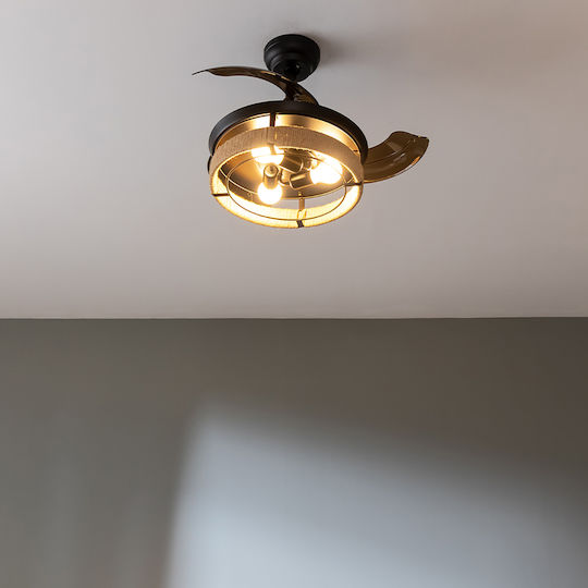 Cecotec EnergySilence Aero 3600 Invisible Ceiling Fan 92cm with Light Fixture Beige / Black