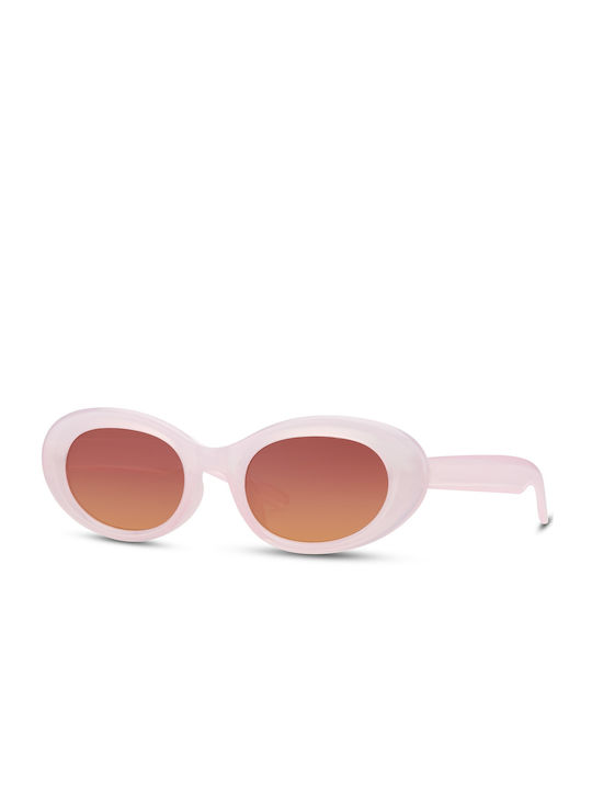 Solo-Solis Women's Sunglasses with Pink Plastic Frame and Beige Gradient Lens NDL6721