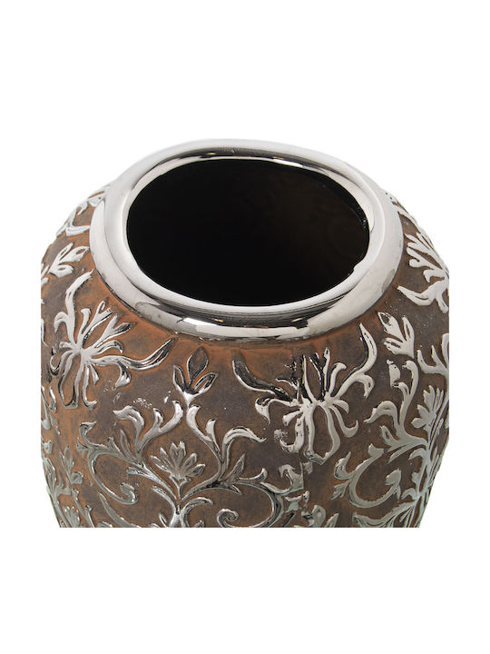 Alexandra House Living Decorative Vase Silver 27x27x36cm