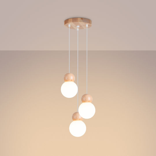 Sollux Hangl Deckenleuchte Weiß Kugel mit Lampenbirnensockel G9