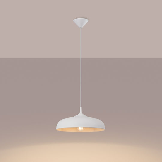 Sollux Gina Pendant Light White with Socket E27 38cm