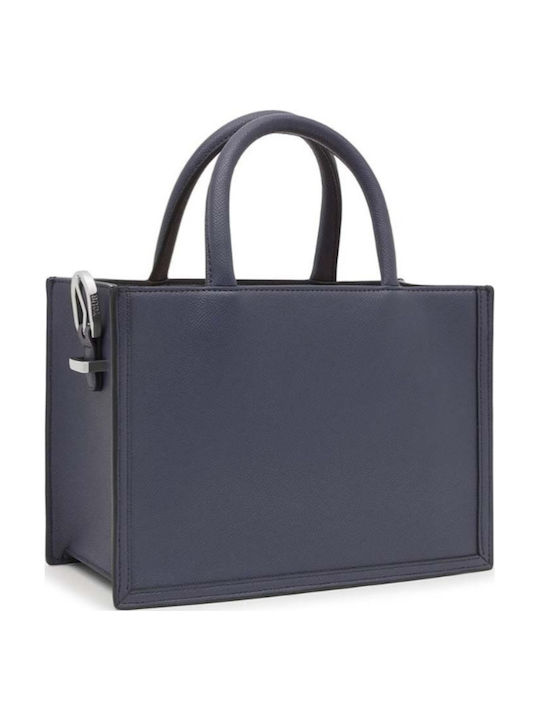 Amaya Brenda Geantă Shopper Dama Din Piele Albastru Marin