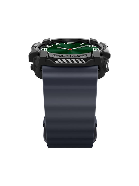 Spigen Rugged Armor Silicone Case in Black color for Samsung Galaxy Watch Ultra (47 mm)