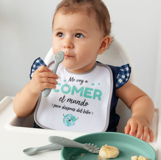 Kiokids Βρεφικό Σετ με Κουτάλια από Σιλικόνη για 6+ μηνών 3τμχ Γκρι