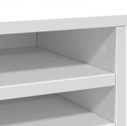 Ξύλινη Θήκη Χαρτιών σε Λευκό Χρώμα 26x29.5x36εκ. 1τμχ