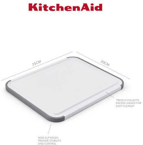 Kitchenaid Suprafață de Tăiere Plastică Albă 20x25cm 1buc
