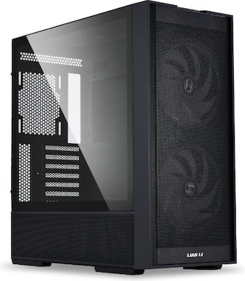 Lian Li Lancool 206 Gaming Midi Tower Computer Case with Window Panel and RGB Lighting Black