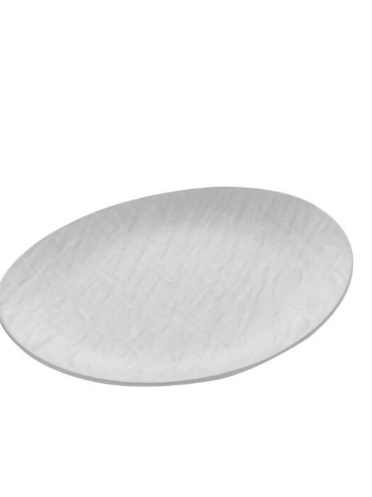 Viosarp Plate Shallow Oval made of Melamine White 20x20cm