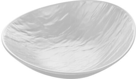 Viosarp Teller Untiefe Oval aus Melamin Weiß 13.5x13.5cm