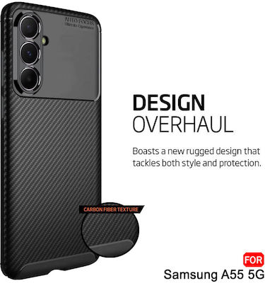 Techsuit Back Cover Silicone Black (Galaxy A55)