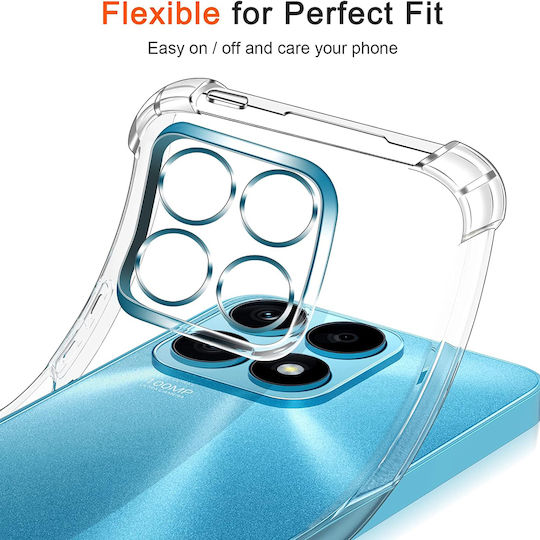 Techsuit Shockproof Clear Back Cover Σιλικόνης με Λουράκι Διάφανο (Honor X8a)