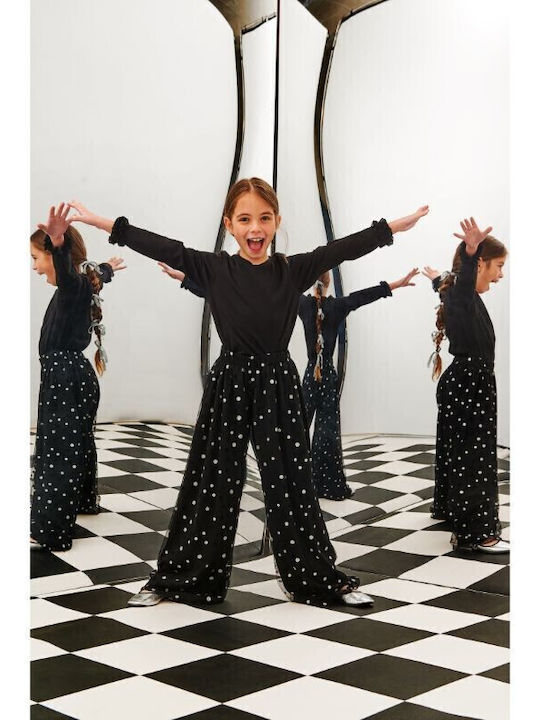 Pantalon Larg pentru Copii Negru