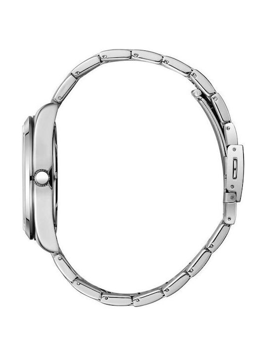 Lee Cooper Ανδρικό Ρολόι 41mm Μπαταρίας με Ασημί Μεταλλικό Μπρασελέ