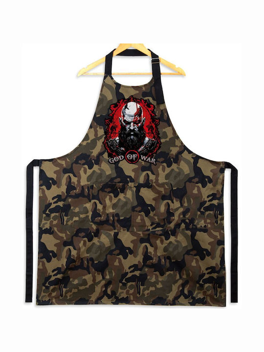 Koupakoupa God Of War Küchenschürze Braun 31.5x20cm KP_25439_apron-army 1Stück