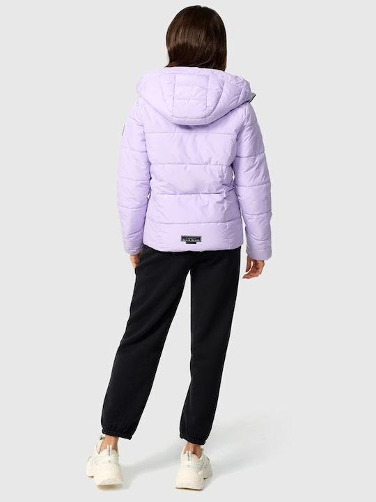 Marikoo Scurt Jachetă de femei Puffer pentru iarnă PURPLE