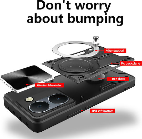 Techsuit CamGuard Pro Back Cover Silicon Negru (Honor 200)