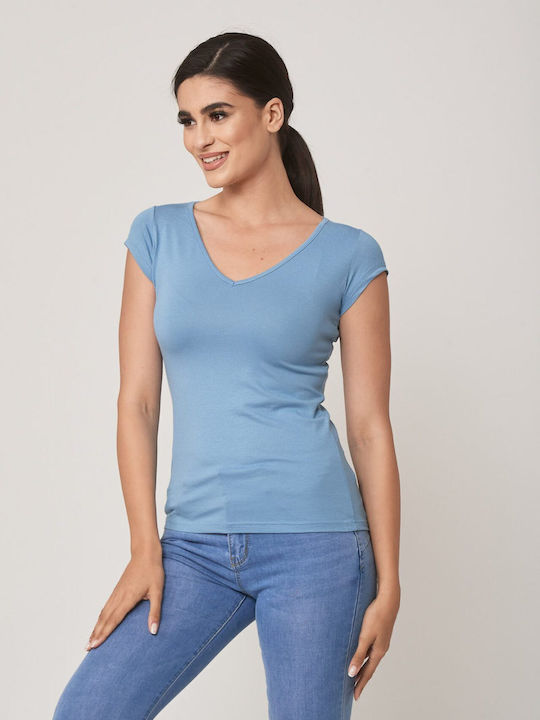 Boutique Damen Bluse mit V-Ausschnitt Ciell