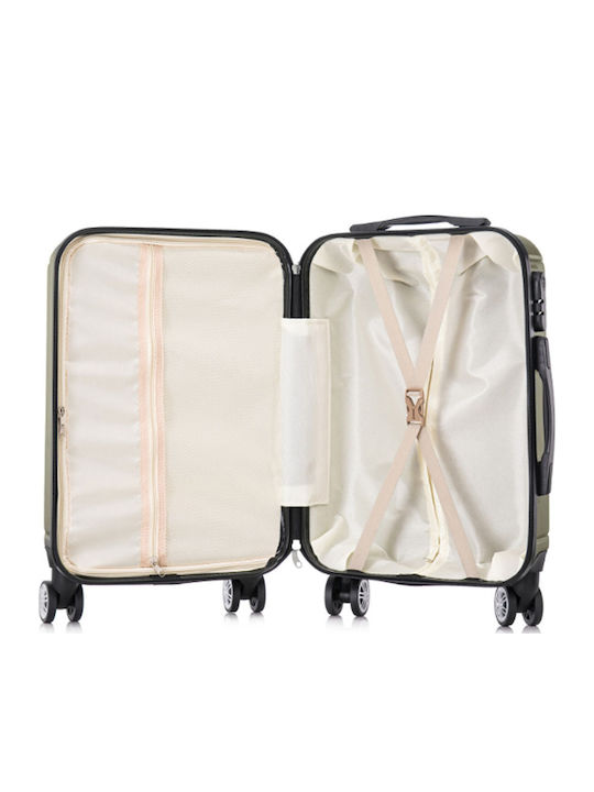 Quasar Smart Kabinenreisekoffer Hartschalen Champagne mit 4 Räder Höhe 55cm