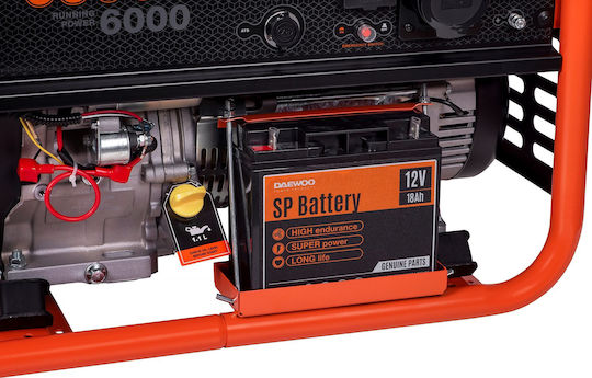 Daewoo Generators Benzin mit maximaler Leistung 6kVA