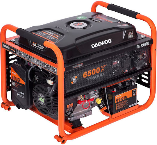 Daewoo Generators Benzin mit maximaler Leistung 6kVA