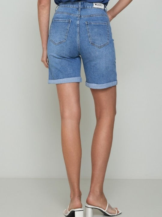 Cento Fashion Women's Jean Shorts Blue