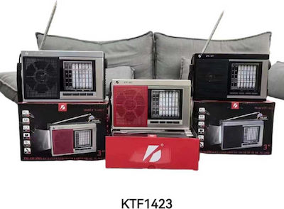 KTF1423 Radio portabil Solar cu Bluetooth și USB Negru