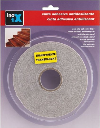 Inofix Αυτοκόλλητη Αντιολισθητική Ταινία Διάφανη 15mx25mm