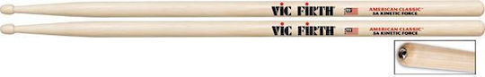 Vic Firth Hickory Μπαγκέτες Ντραμς 5A με Σχήμα Μύτης Drop