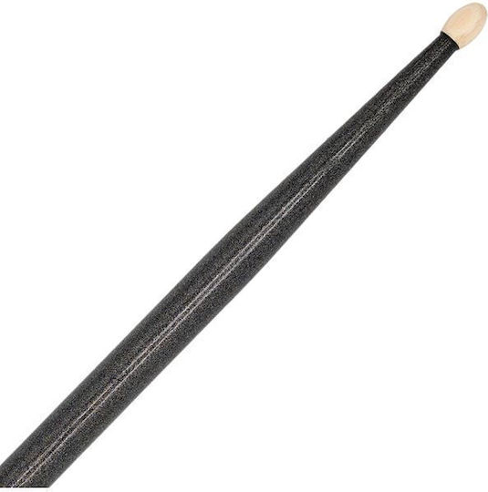 Zildjian Hickory Drumsticks Drums 5B with Tip Shape Oval in Black Color