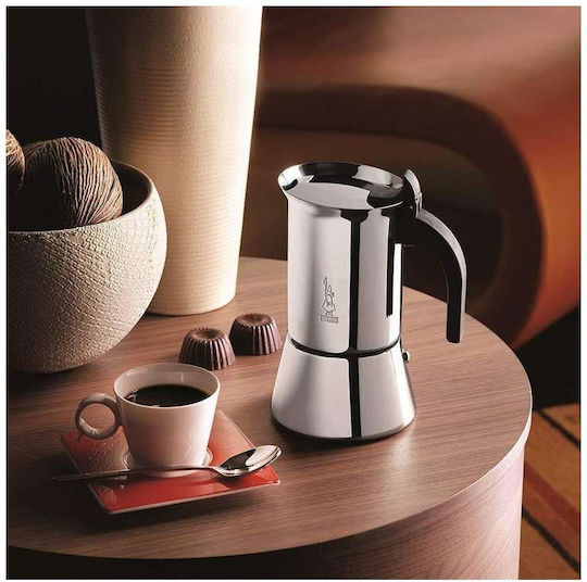Bialetti Venus Stovetop Espresso Pot 6 Cups Inox Silver