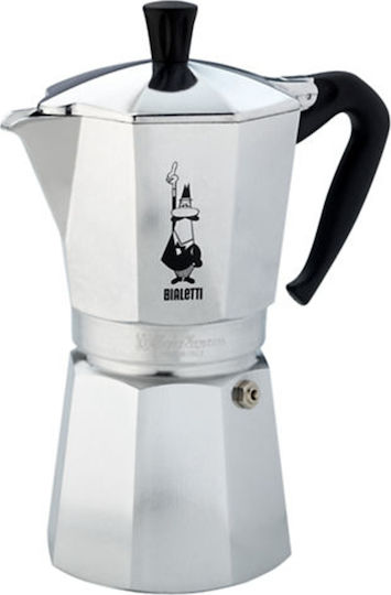 Bialetti Stovetop Espresso Pot for 9 Cups Silver