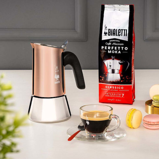 Bialetti Stovetop Espresso Pot 4 Cups Copper