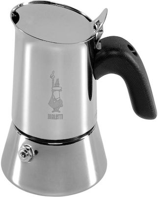 Bialetti Venus Stovetop Espresso Pot for 2 Cups Inox Brown