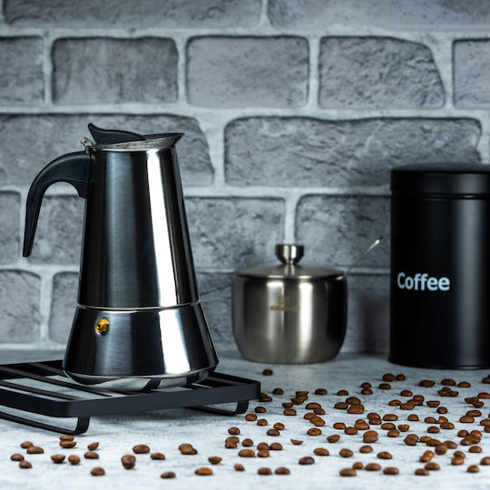 KING Hoff Cafetiere Pentru Plită Espresso 6 Căni Maro