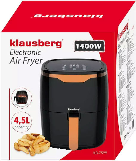 Klausberg Air Fryer 4.5lt Μαύρο KB-7559