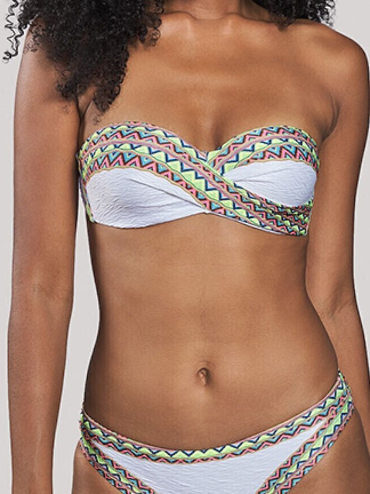 Strapless Bikini Top B Cup With Padding White 24C1 T24 852