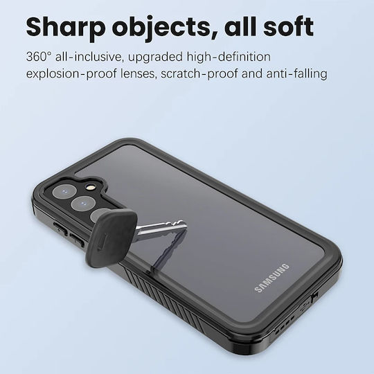 Shellbox С пълно покритие (360°) Силикон / Пластмаса Водоустойчив Черен (Galaxy A55)