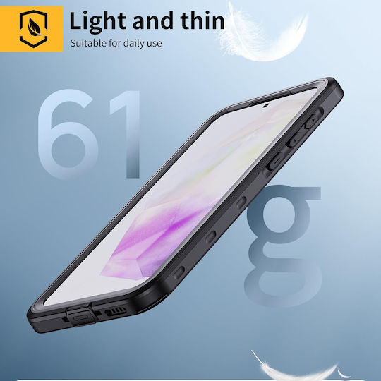 Shellbox 360 Vollschutz Silikon / Kunststoff Wasserdicht Schwarz (Galaxy A35)