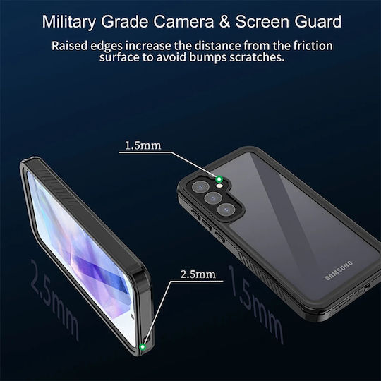 Shellbox Back Cover Σιλικόνης Αδιάβροχο Μαύρο (Galaxy A15)