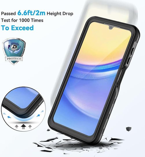Shellbox Back Cover Σιλικόνης Αδιάβροχο Μαύρο (Galaxy A15)