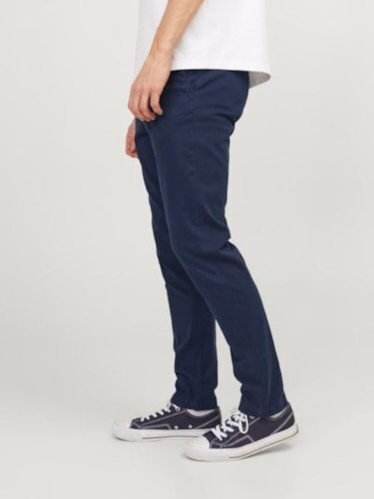 Jack & Jones Men's Trousers Chino Elastic in Slim Fit Navy