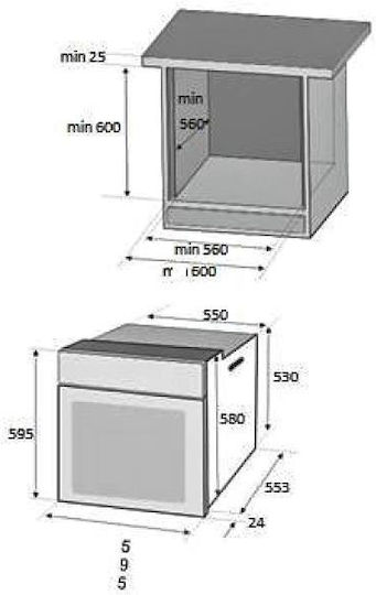 Hausberg HB-8054NG Cuptor Deasupra Blatului 71lt L59.4cm.