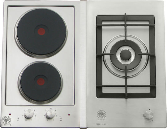 La Germania Natural Gas & Electric Cooktop Autonomous 61.5x51εκ. Silver