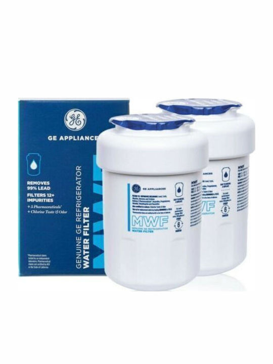 General Electric MWF Activated Carbon Internal Replacement Water Filter for General Electric Refrigerator 2pcs 1111223