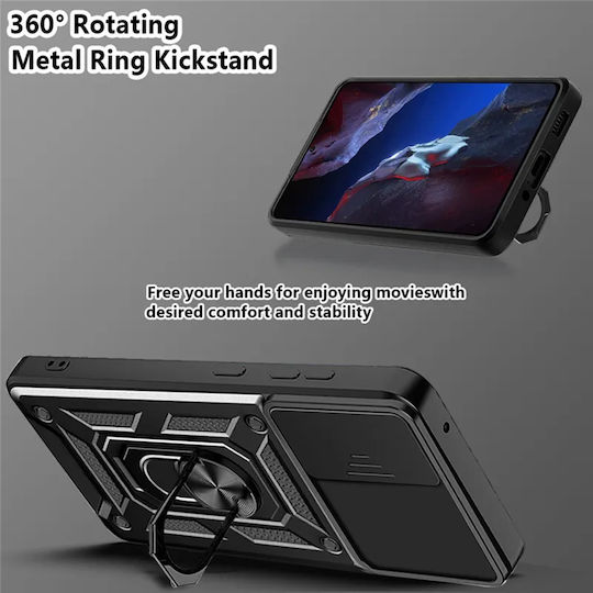 Techsuit Camshield Back Cover Πλαστικό / Σιλικόνης Μαύρο (Google Pixel 9 / 9 Pro)