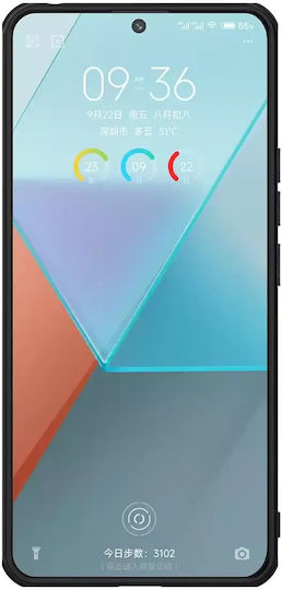 Nillkin Frosted Shield Umschlag Rückseite Kunststoff / Silikon 0.5mm Wasserdicht Schwarz (Redmi Note 13 Pro 5G / Poco X6) 57983119750