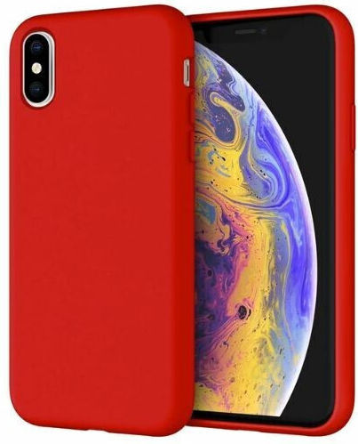 4KOM Back Cover Silicon Roșu (iPhone X / XS)