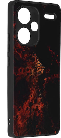 Techsuit Glaze Umschlag Rückseite Silikon Rot (Redmi Note 13 Pro+)