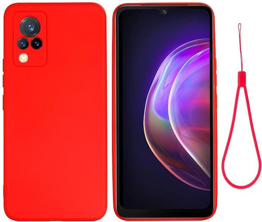 Pure Color Back Cover Silicon Roșu (Vivo V21 5G)