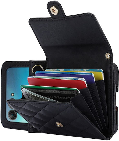 Puff Rhombus Wallet Πλαστικό Μαύρο (Razr 40 Ultra)